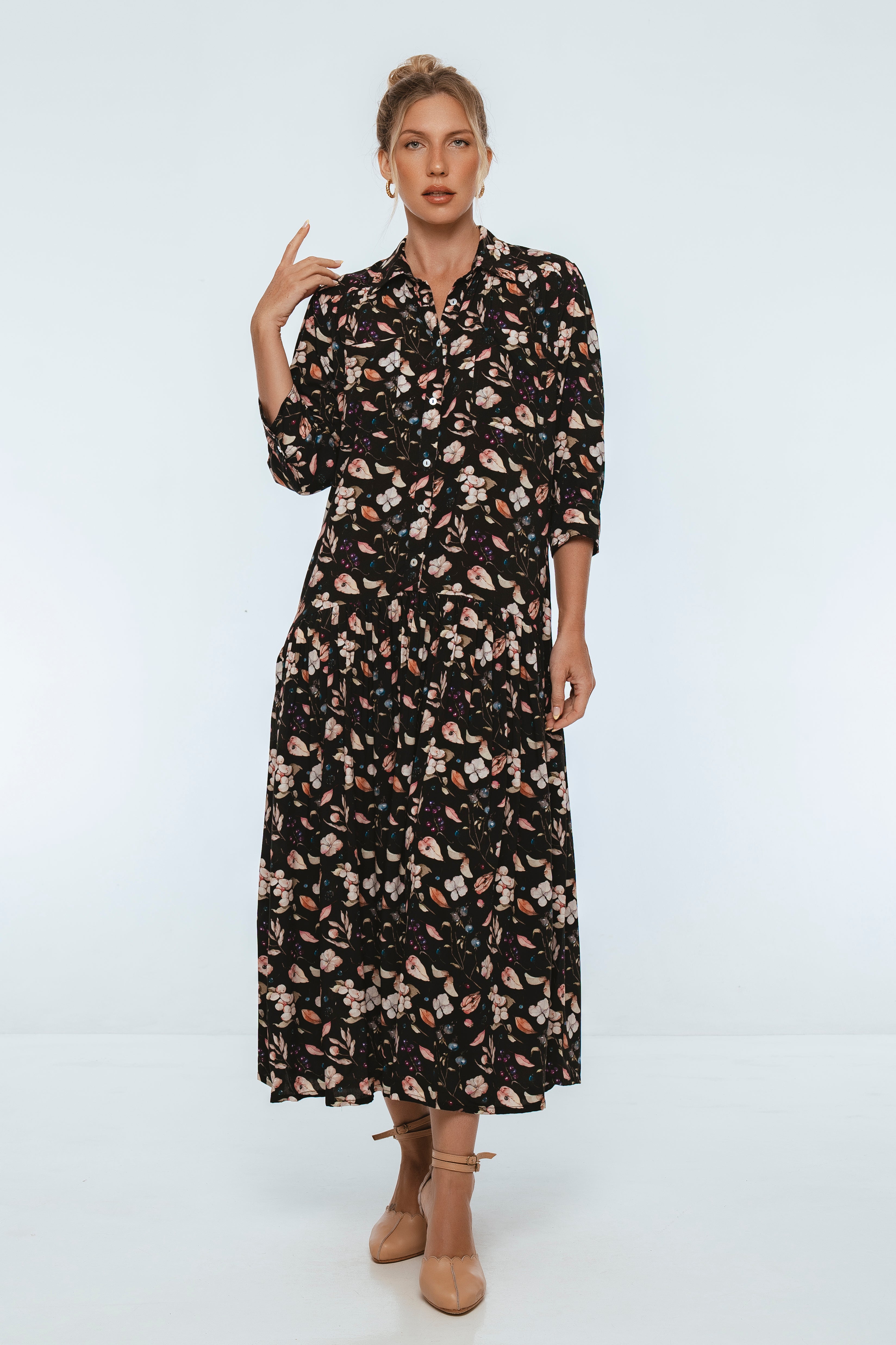 Colette Long Sleeve Shirt Dress