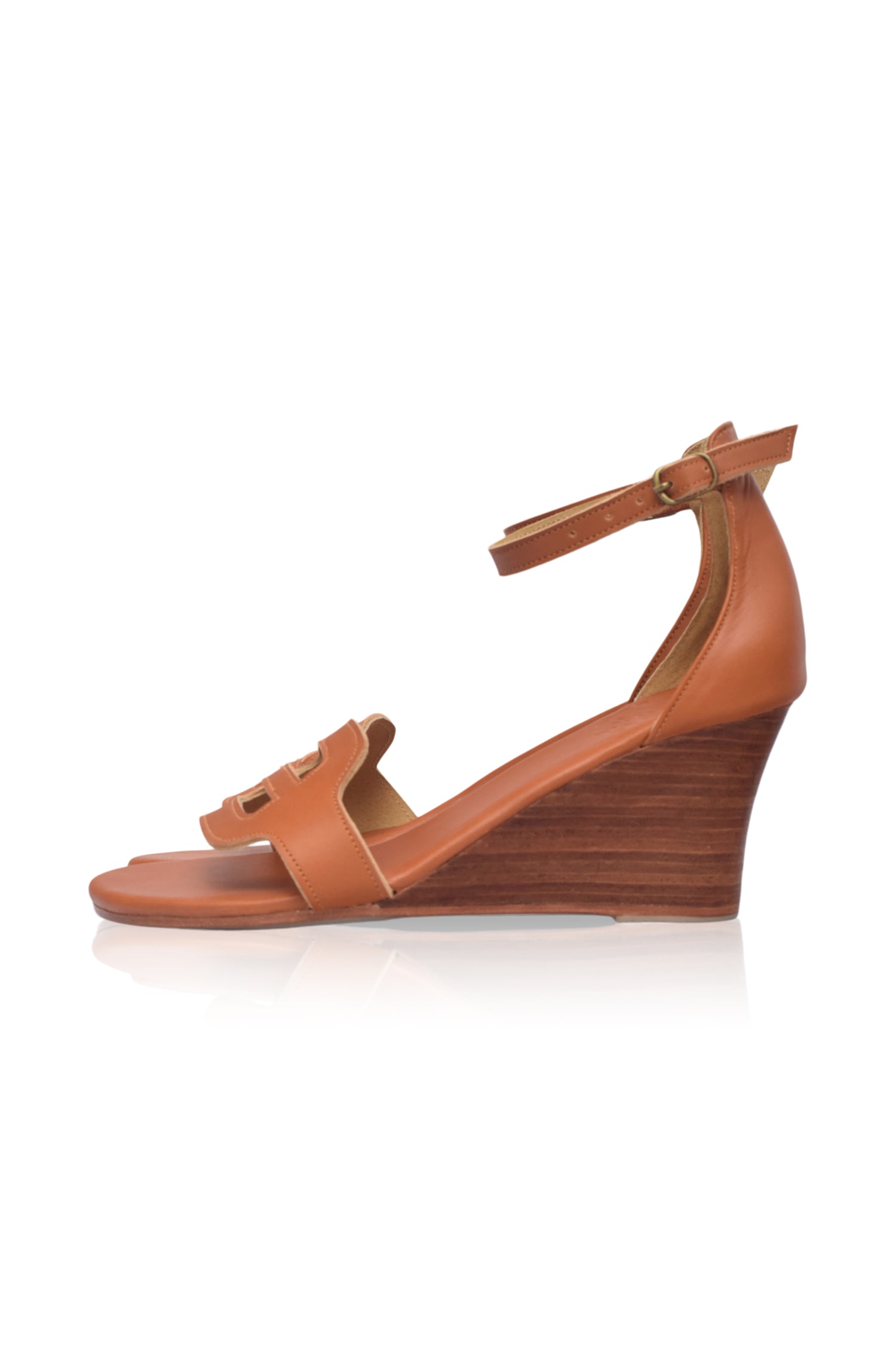 Como Leather Wedge Sandals-6