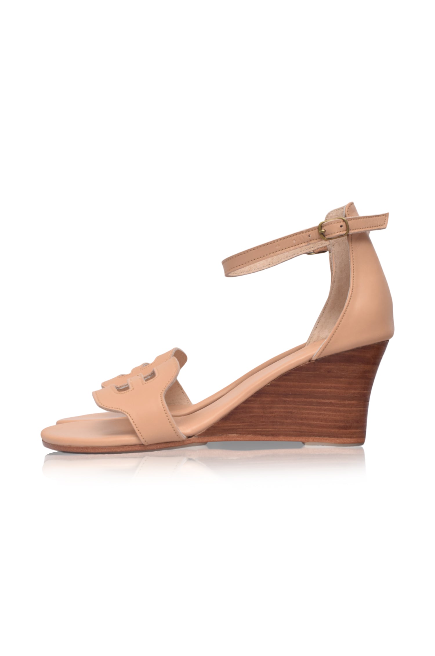 Como Leather Wedge Sandals-5
