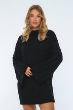 Cozy Cable-Knit Sweater Dress