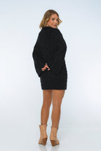 Cozy Cable-Knit Sweater Dress