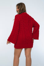 Cozy Cable-Knit Sweater Dress