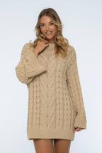 Cozy Cable-Knit Sweater Dress