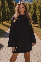 Cozy Cable-Knit Sweater Dress