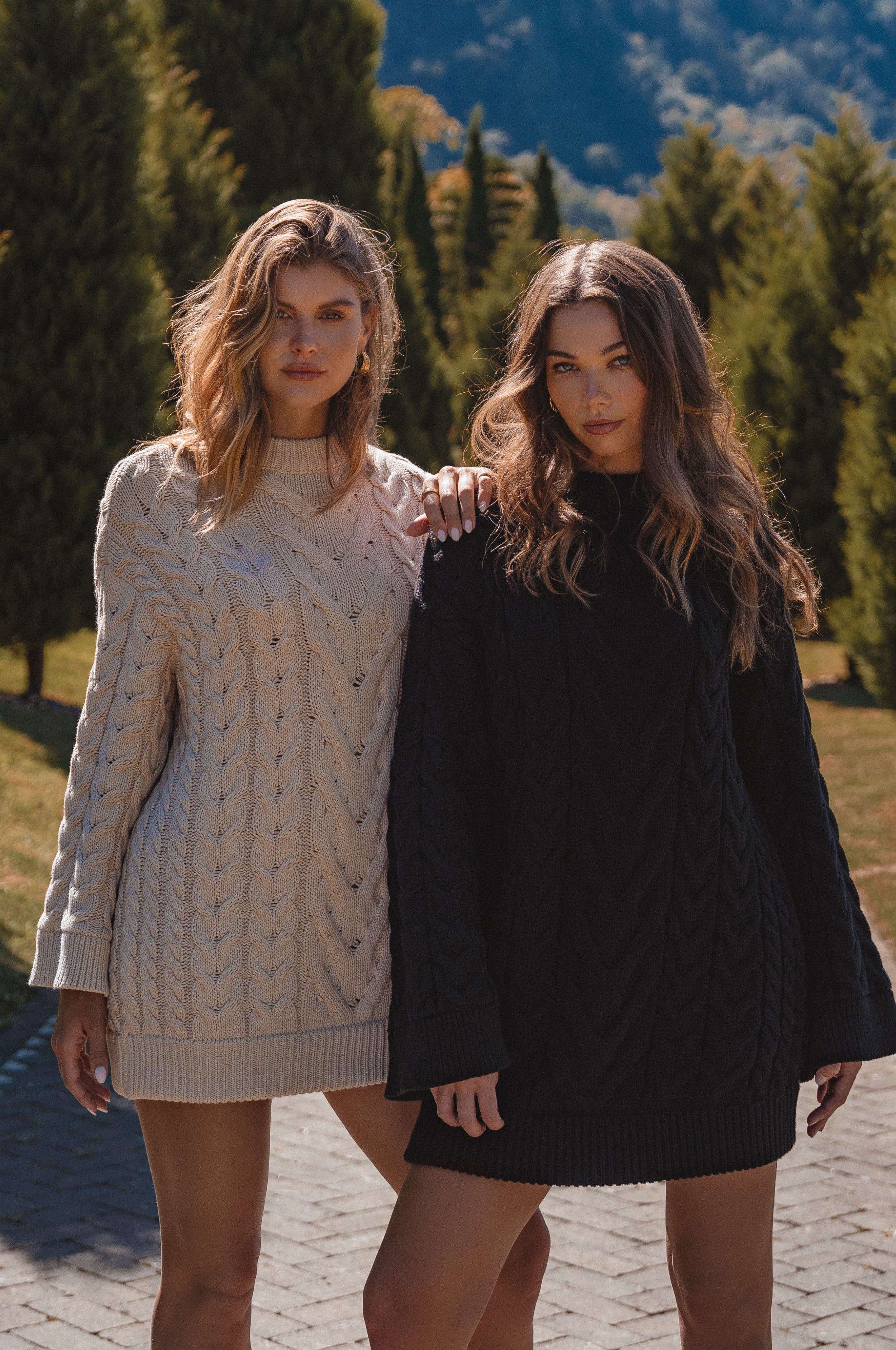 Cozy Cable-Knit Sweater Dress