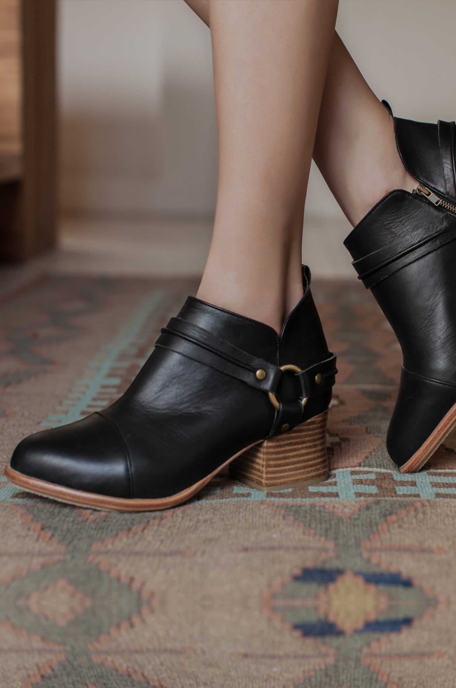 Dasha Low Ankle Booties-0