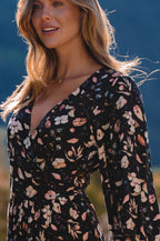 Flamenco Boho Wrap Maxi Dress