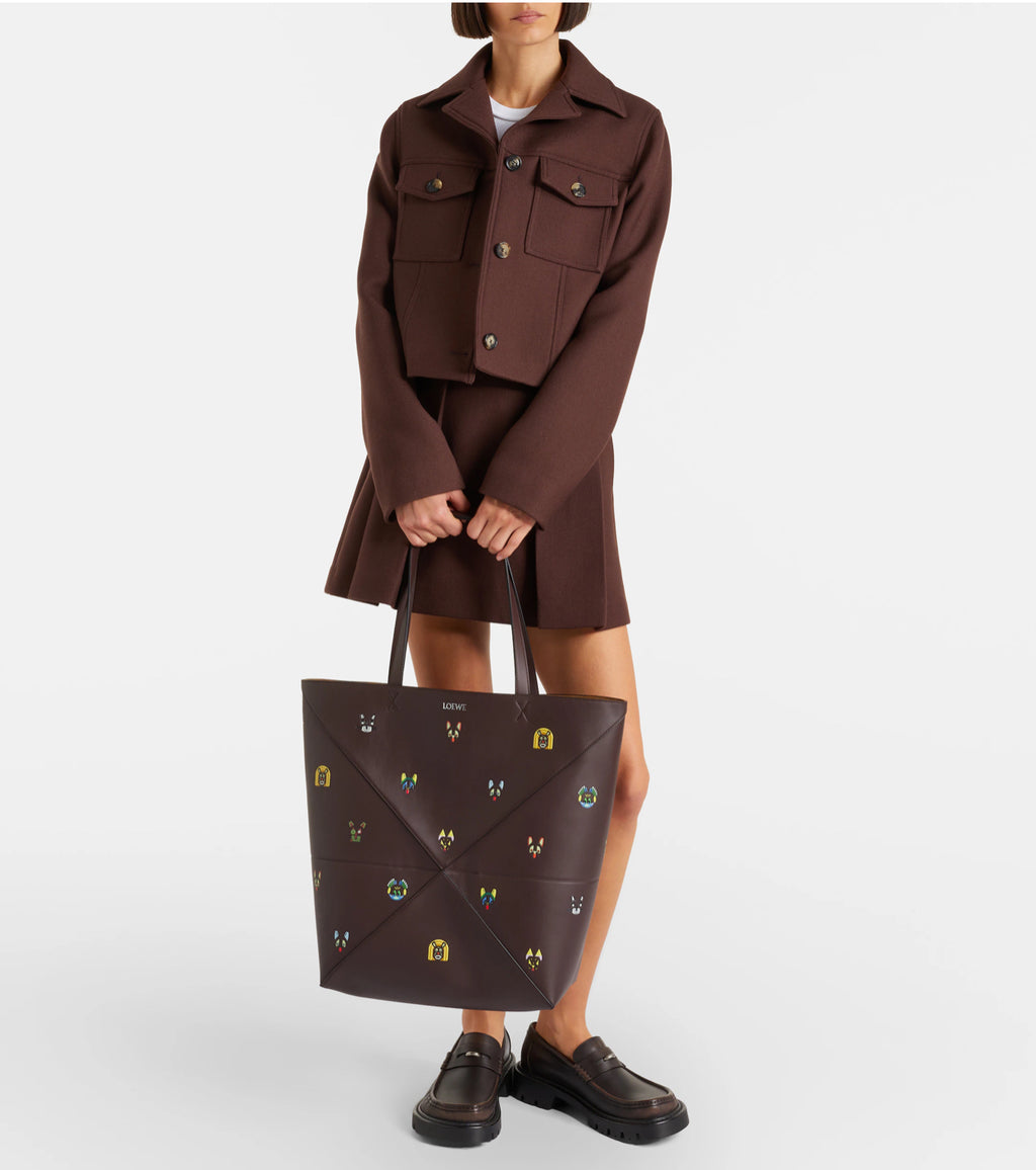 LOEWE
x Louis Wain Puzzle Fold Cats leather tote bag
