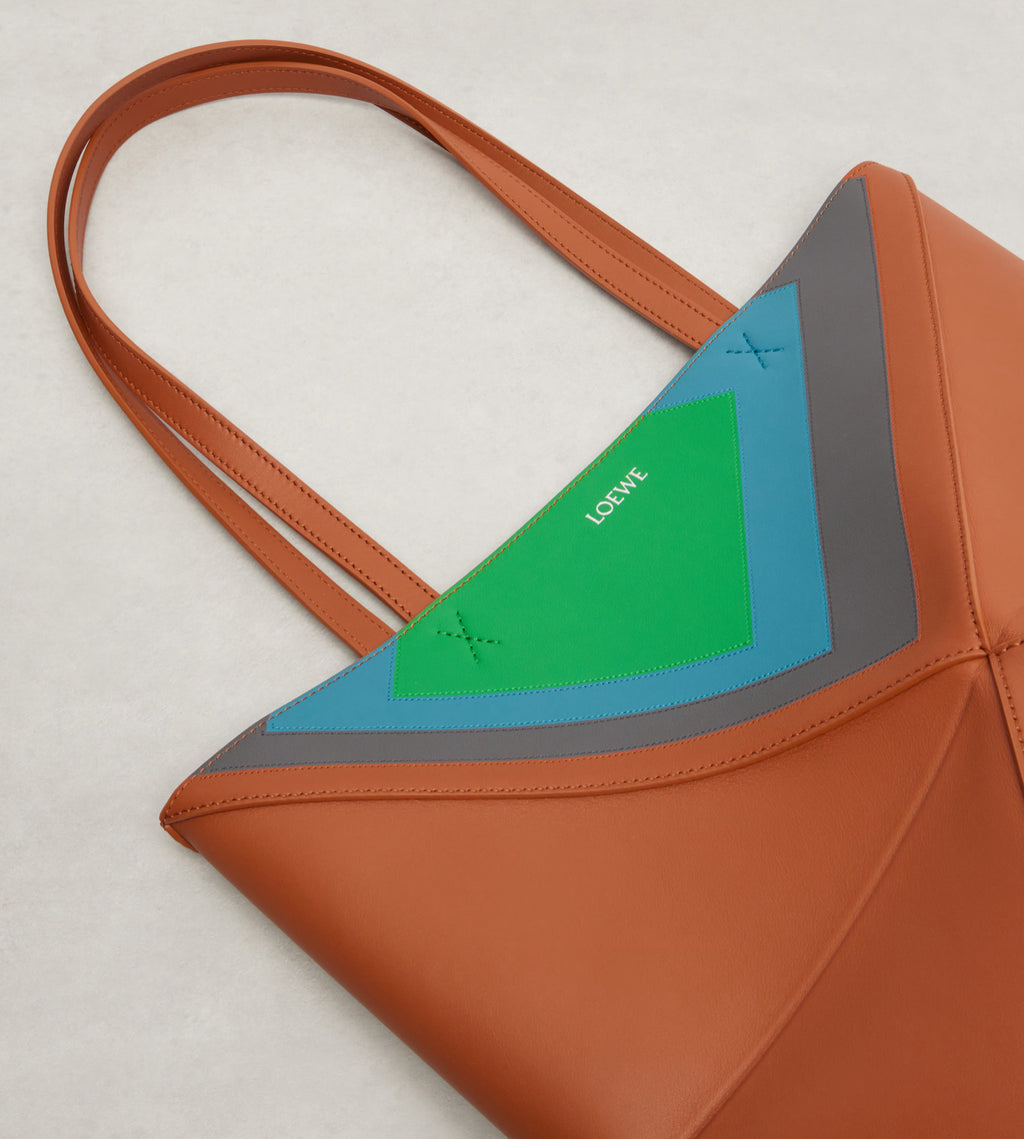 LOEWE
x Albers Puzzle Fold Medium leather tote bag