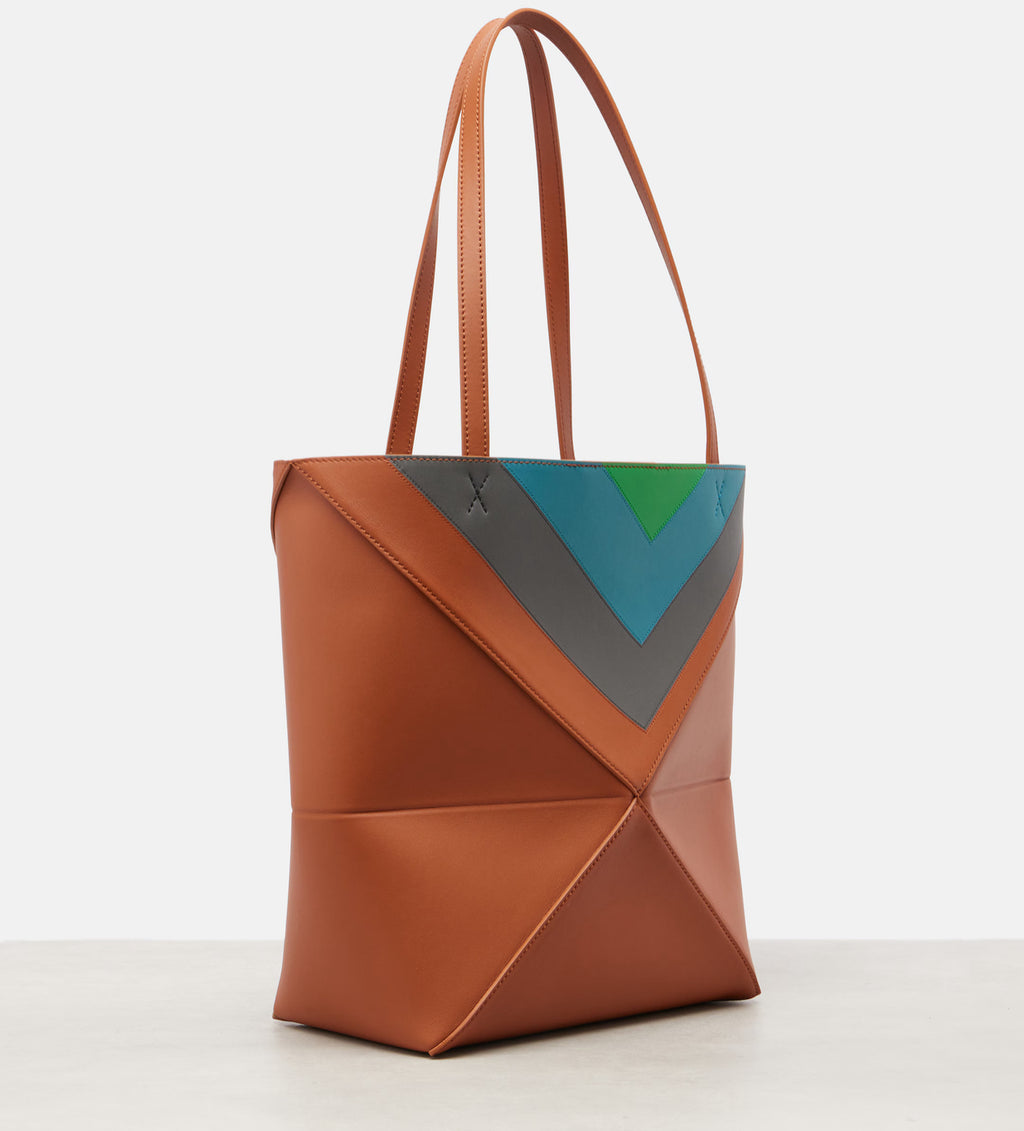 LOEWE
x Albers Puzzle Fold Medium leather tote bag