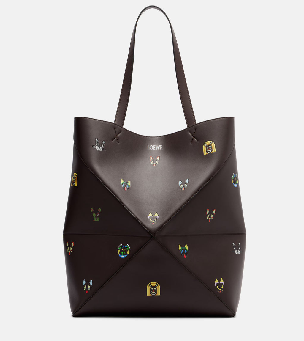LOEWE
x Louis Wain Puzzle Fold Cats leather tote bag