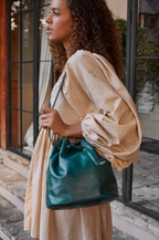 Geneva Drawstring Leather Bag-0