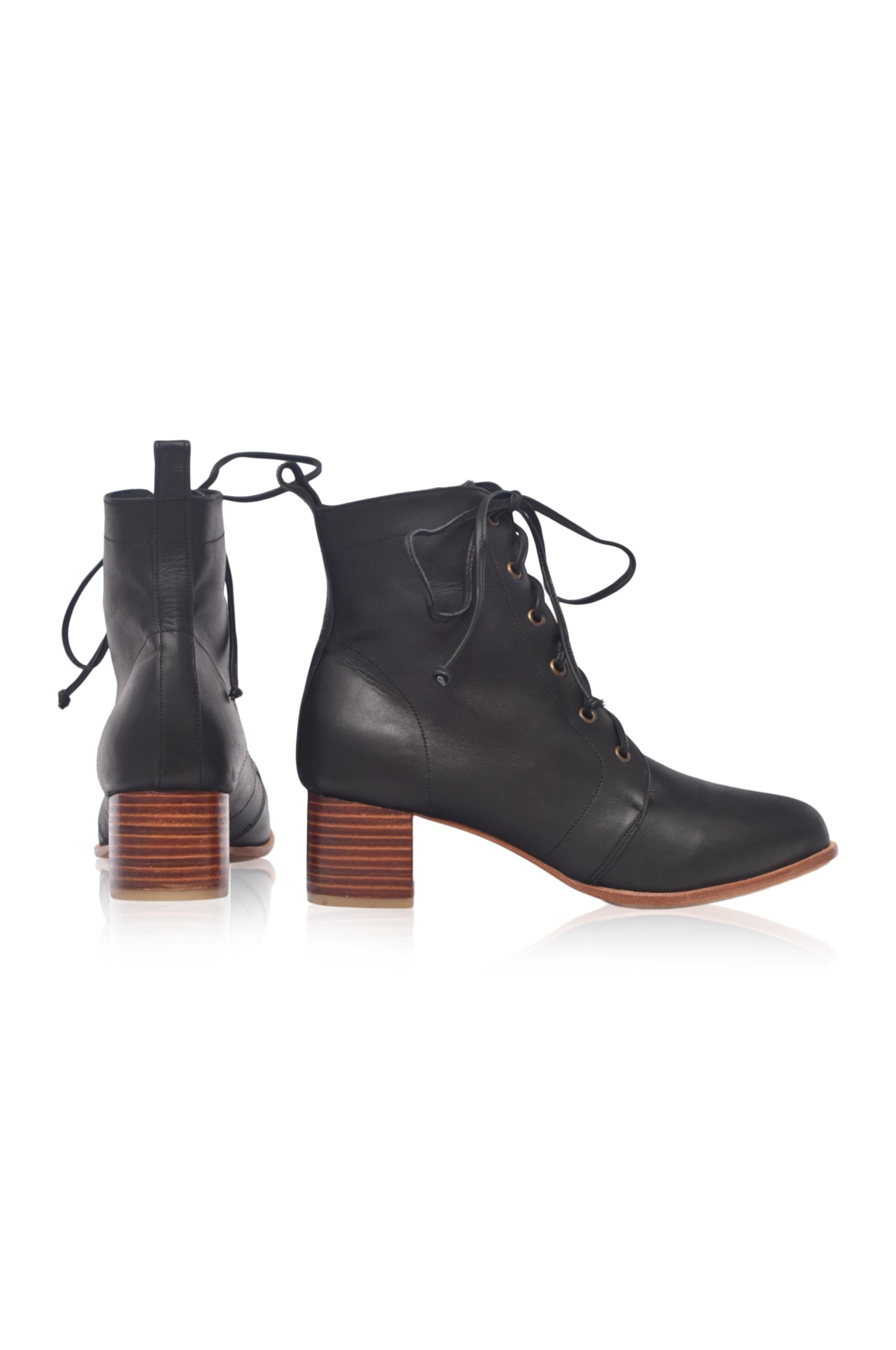 Giselle Leather Heel 5 cm Booties (Sz. 12.5)-2