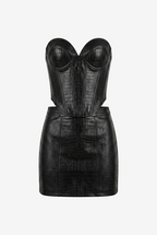 Noira Bandage Black Metallic Mini Skirt Set