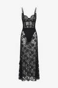 Serna Assymetrical Guipure Lace Skirt