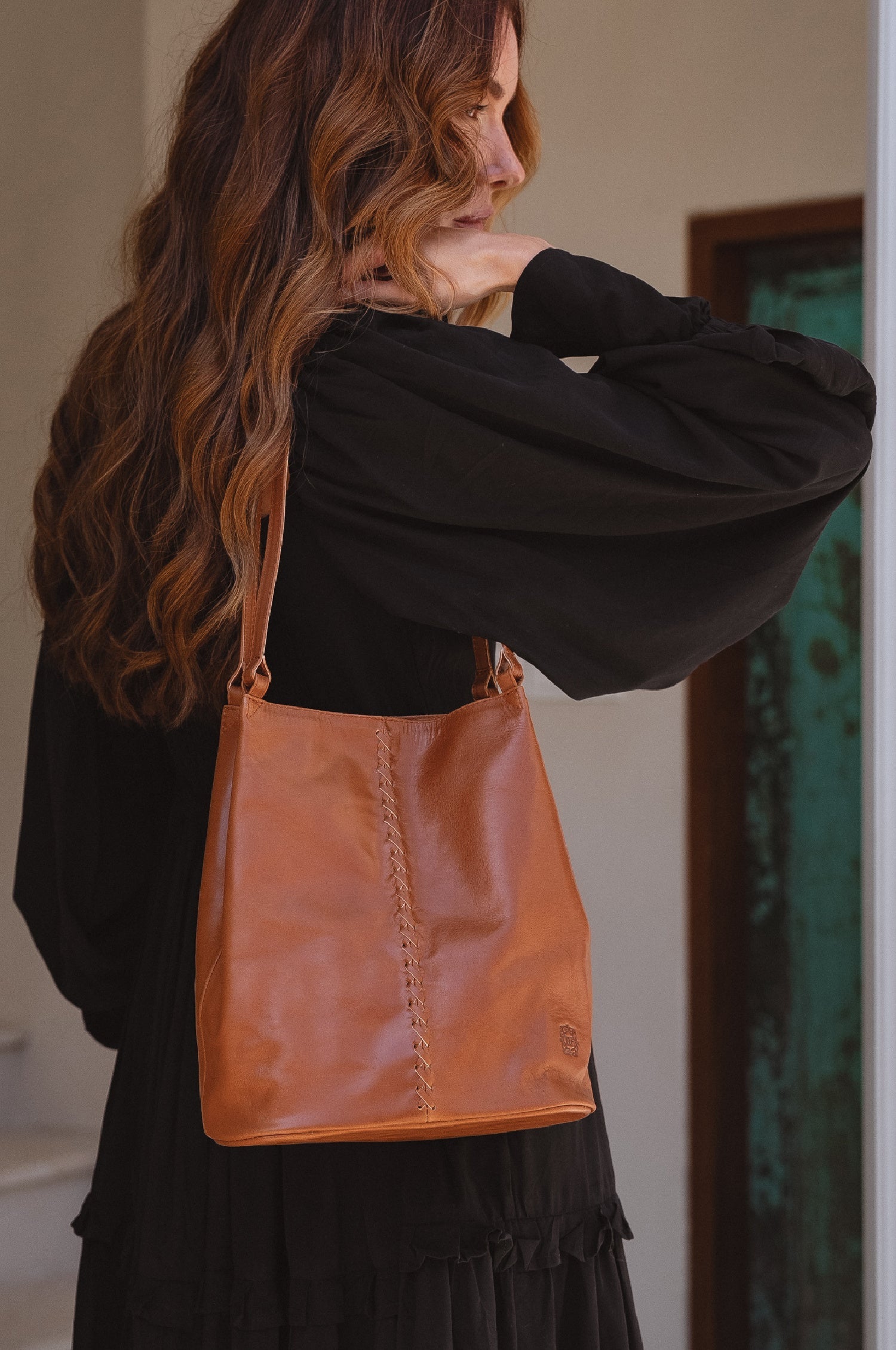 Janette Leather Shoulder Bag-0
