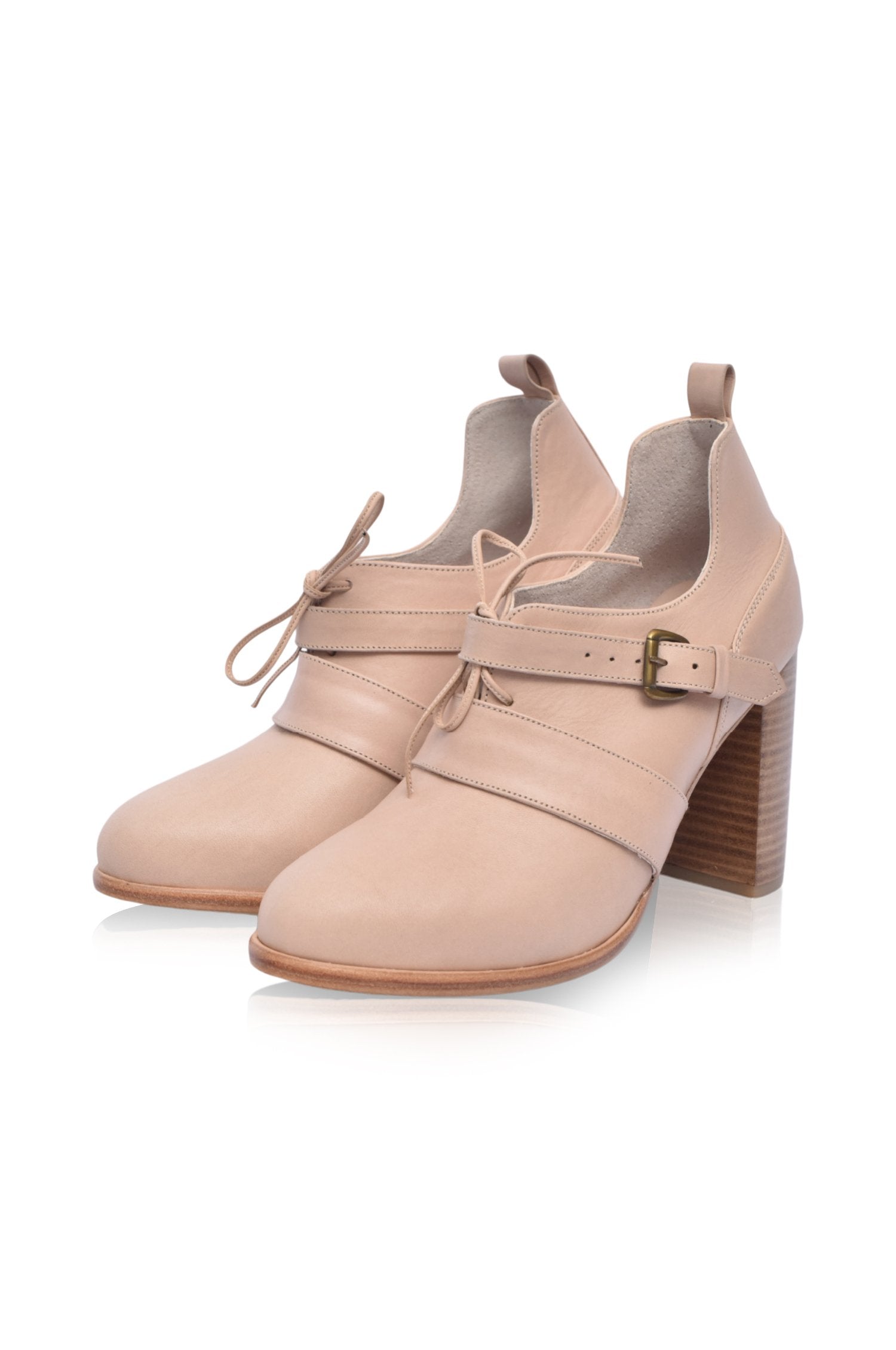 Josephine Lace up Leather Heels-6