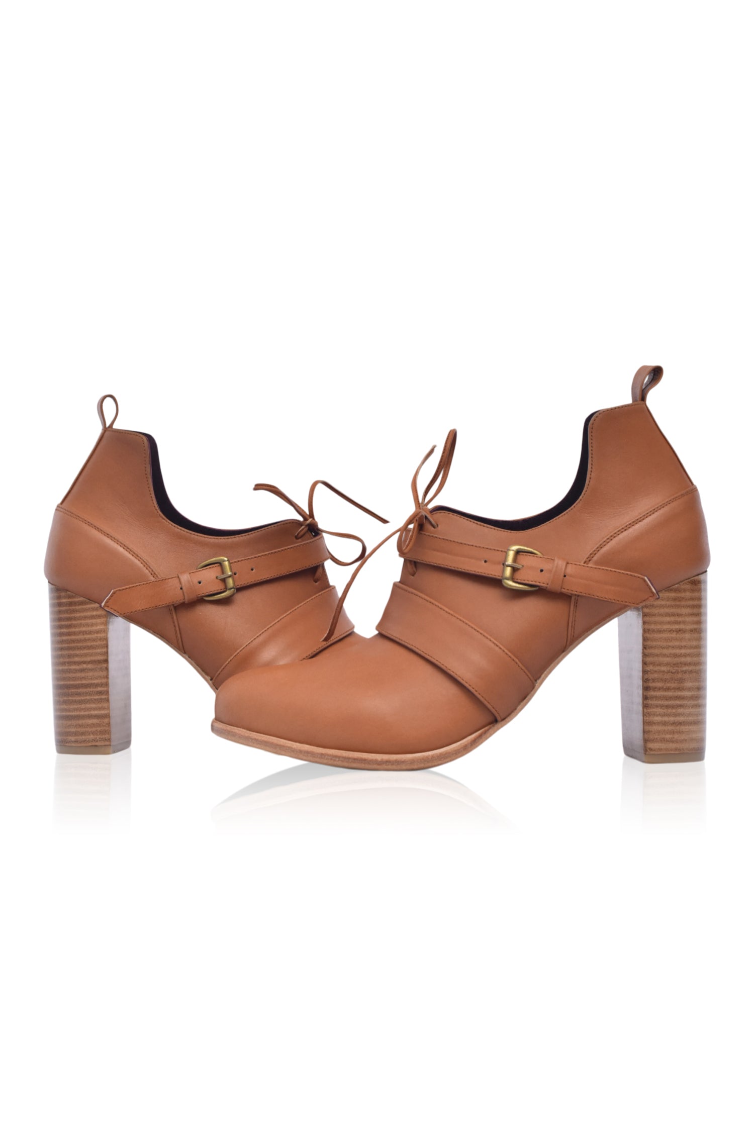 Josephine Lace up Leather Heels-3