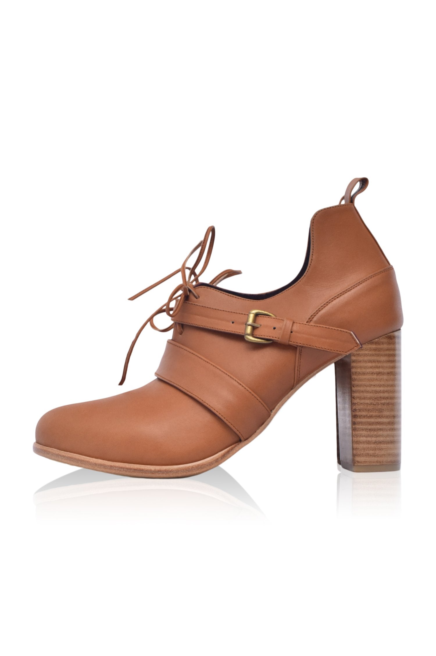 Josephine Lace up Leather Heels-1