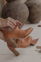 Josephine Lace up Leather Heels-0