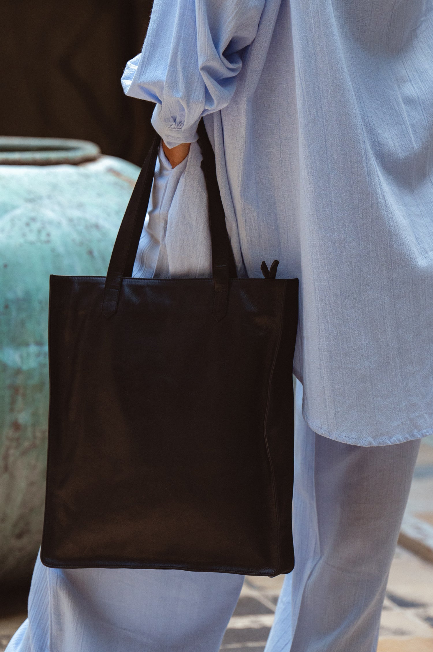 Lifestyle Leather Tote Bag-0