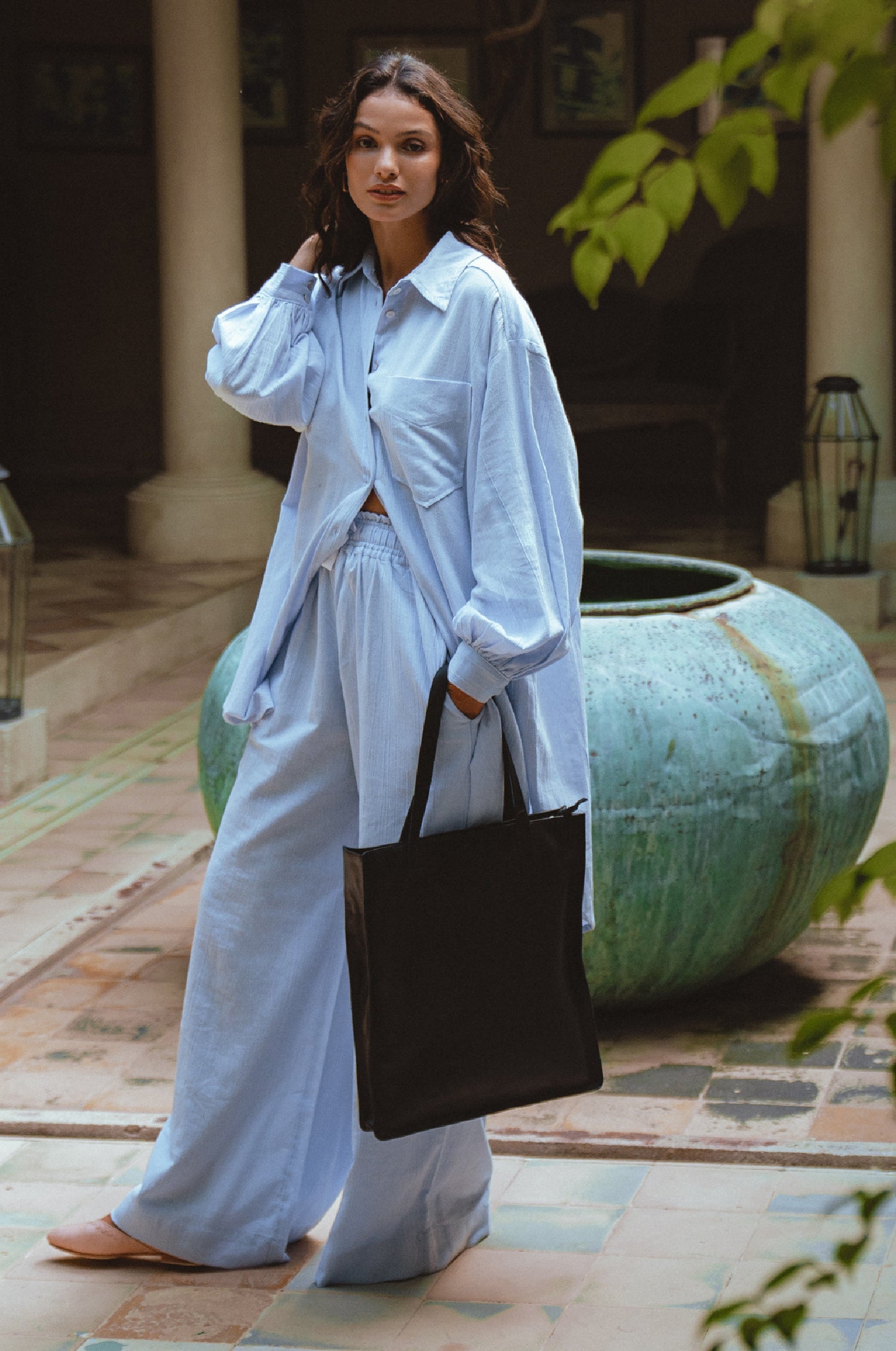 Lifestyle Leather Tote Bag-1