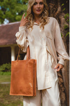 Lifestyle Leather Tote Bag-1