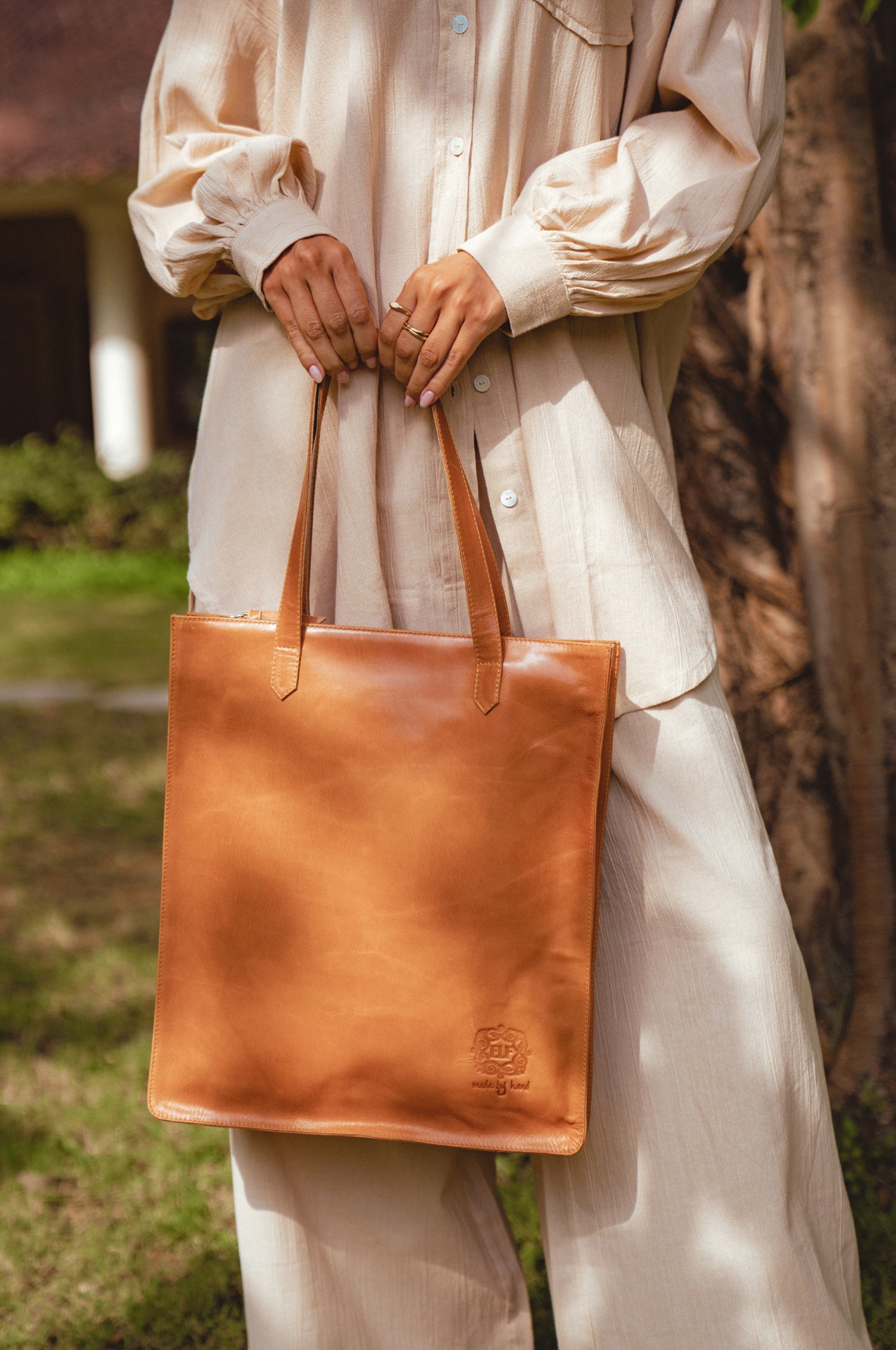 Lifestyle Leather Tote Bag-0