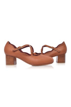 Lotus Criss Cross Leather Heels-4