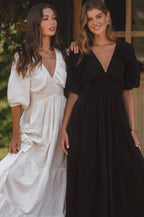 Lucienne Smocked Linen Maxi Dress