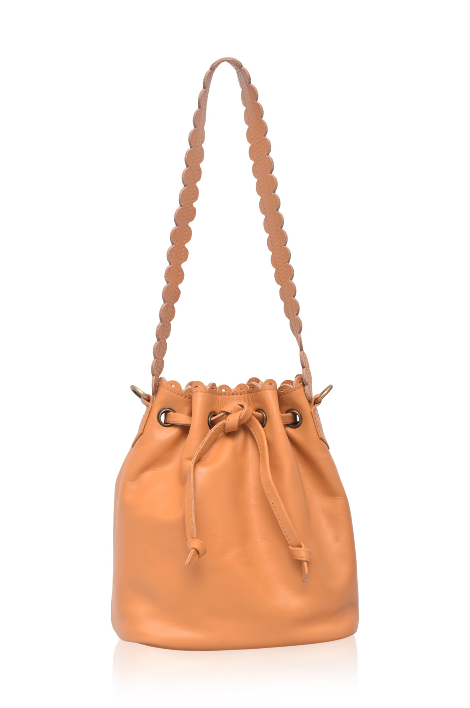 Luisa Scalloped Bucket Bag-5
