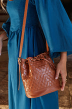 Margo Woven Drawstring Bag-0
