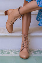 Mon Reve Leather Ankle Booties-0