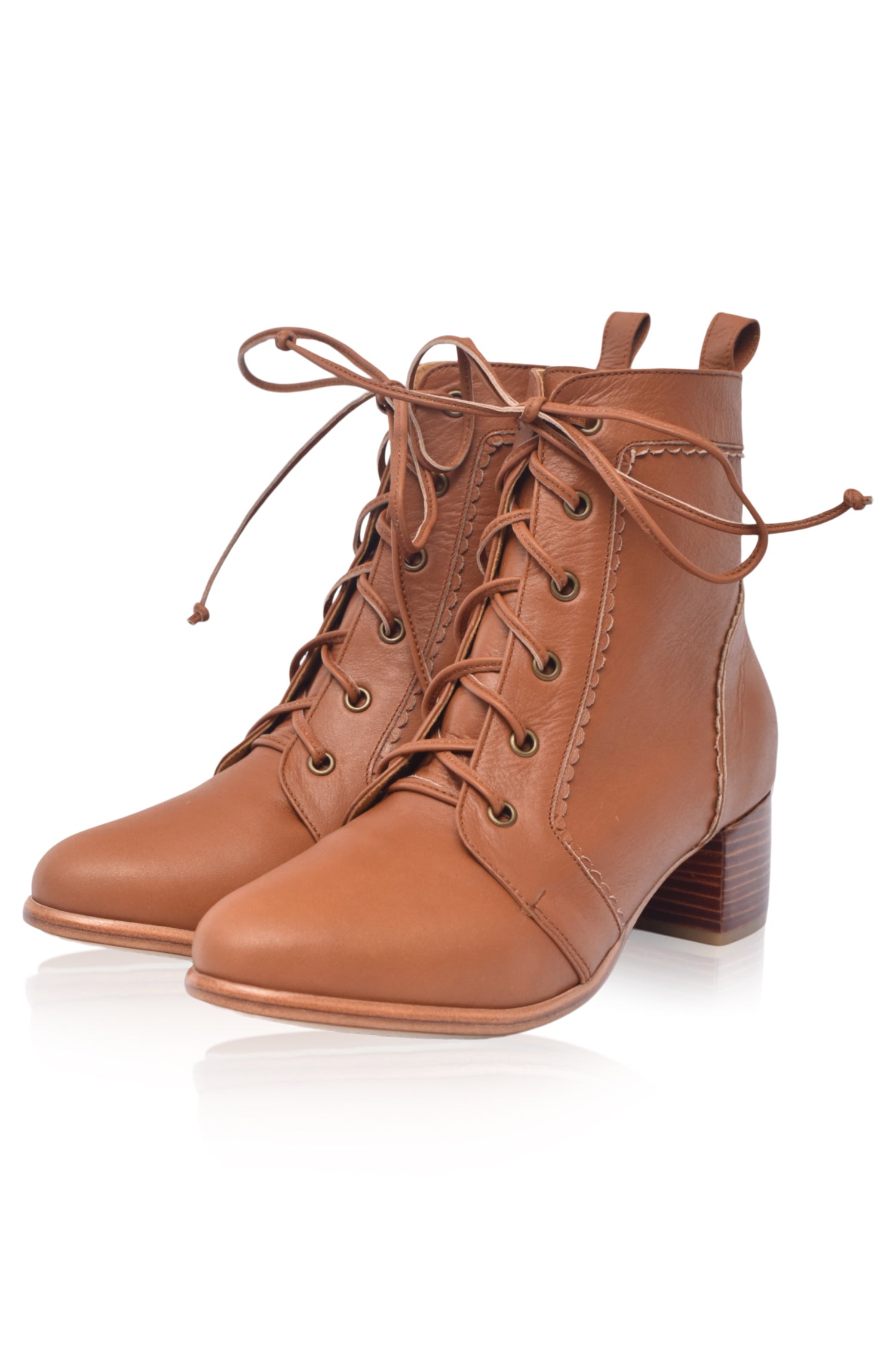 Mon Reve Leather Ankle Booties (Sz. 12.5)