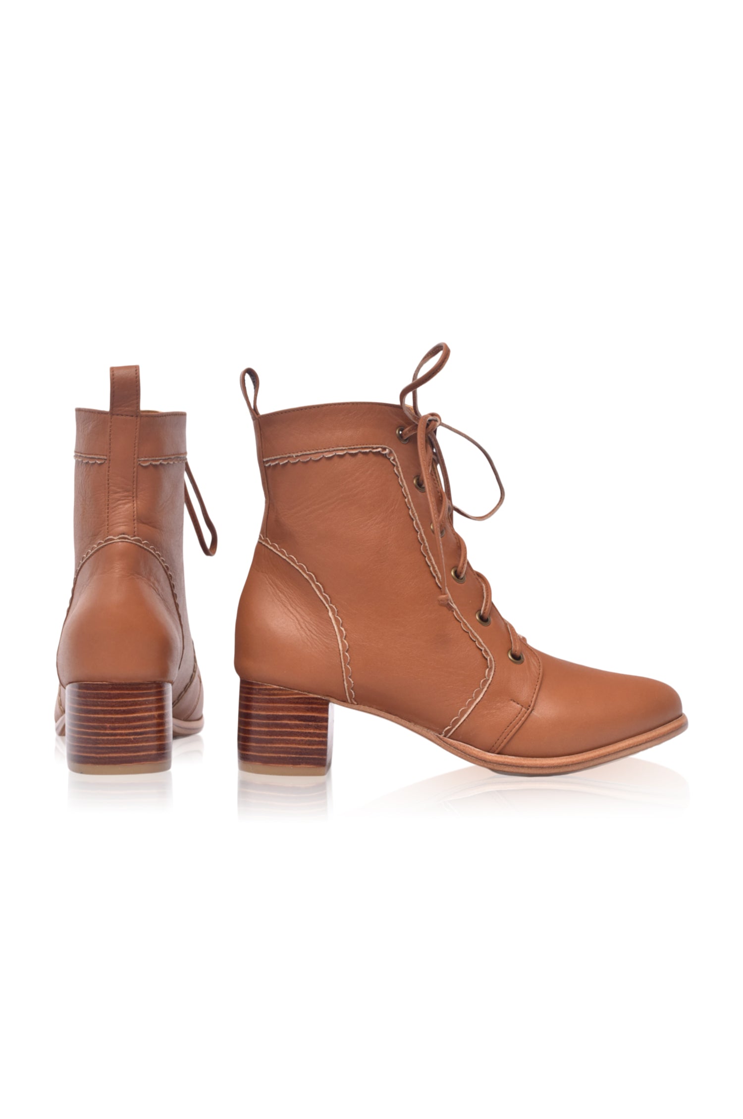 Mon Reve Leather Ankle Booties (Sz. 12.5)