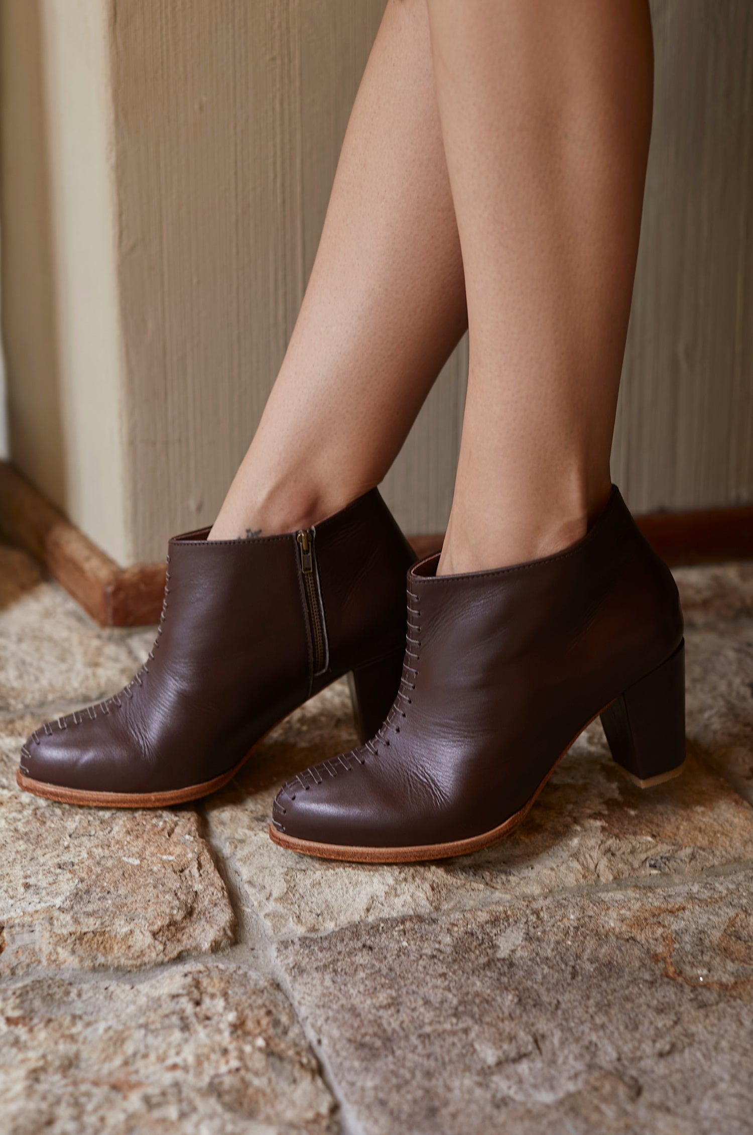 Monte Carlo Leather Booties-0
