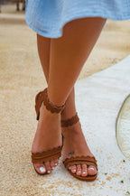 Nirvana Wrap Leather Sandals (Sz. 7.5, 8 & 9)-0