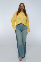 Parisse Cropped Knitted Cardigan