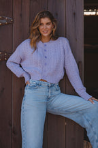 Parisse Cropped Knitted Cardigan
