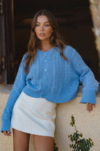 Parisse Cropped Knitted Cardigan