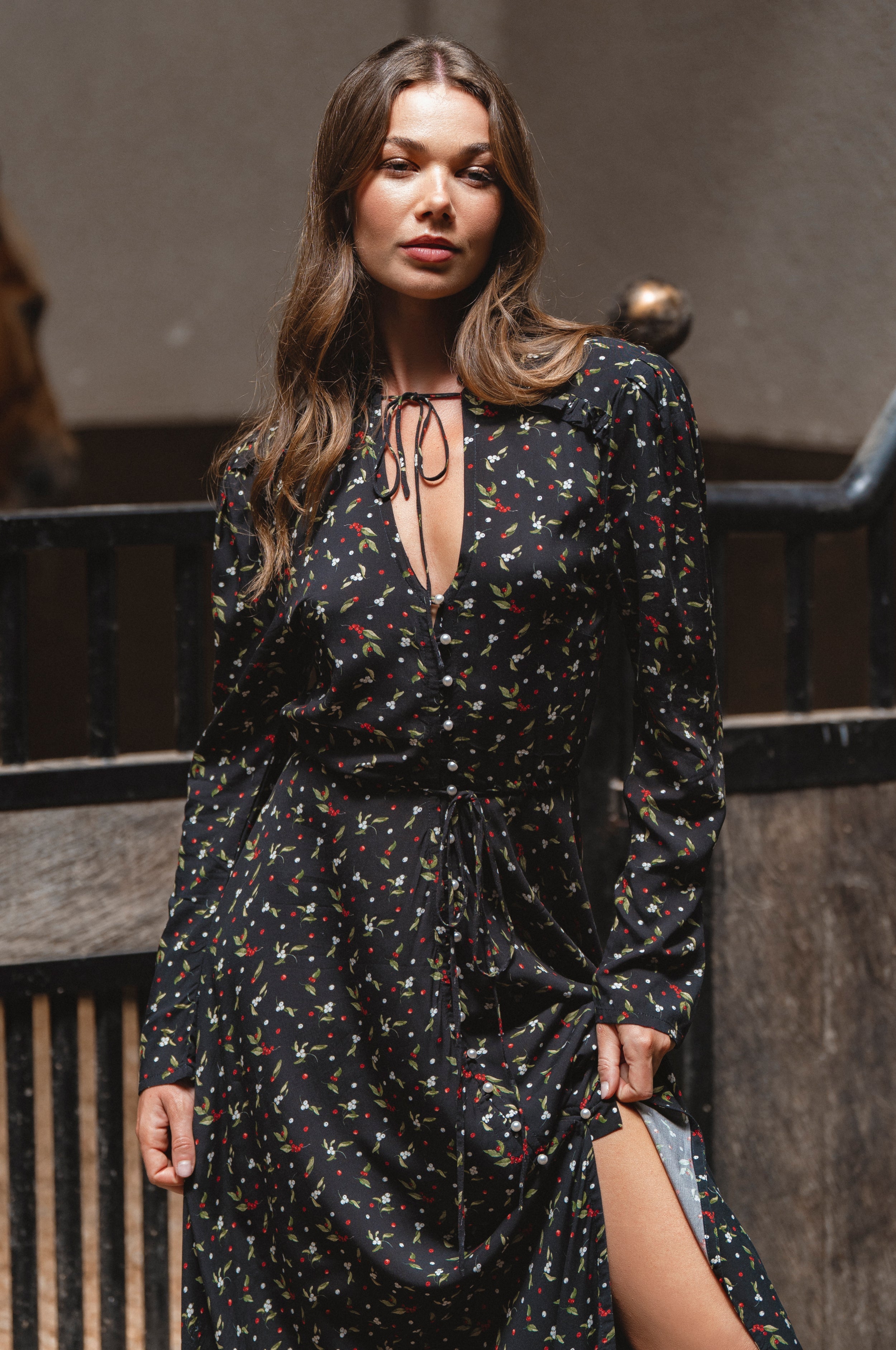 Poeme Long Sleeve Maxi Dress