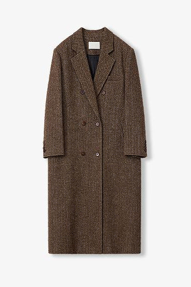 Fireladyfur Women's Italian Wool Herringbone Coat"Desert City"-5