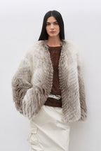 Yukino Dream Imported Colorful Fox Fur Coat from Finland-1