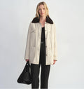 Fireladyfur Women's Goose Down Detroit Jacket with Merino wool Collar-0