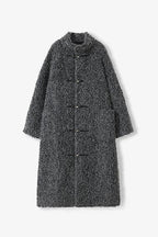 "Parisian Affair"Circle Long Fur Toggle Coat for Women-5