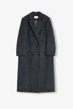 "Opium Nights"Women's Double-Breasted Blazer Coat with Straight Shoulders-4