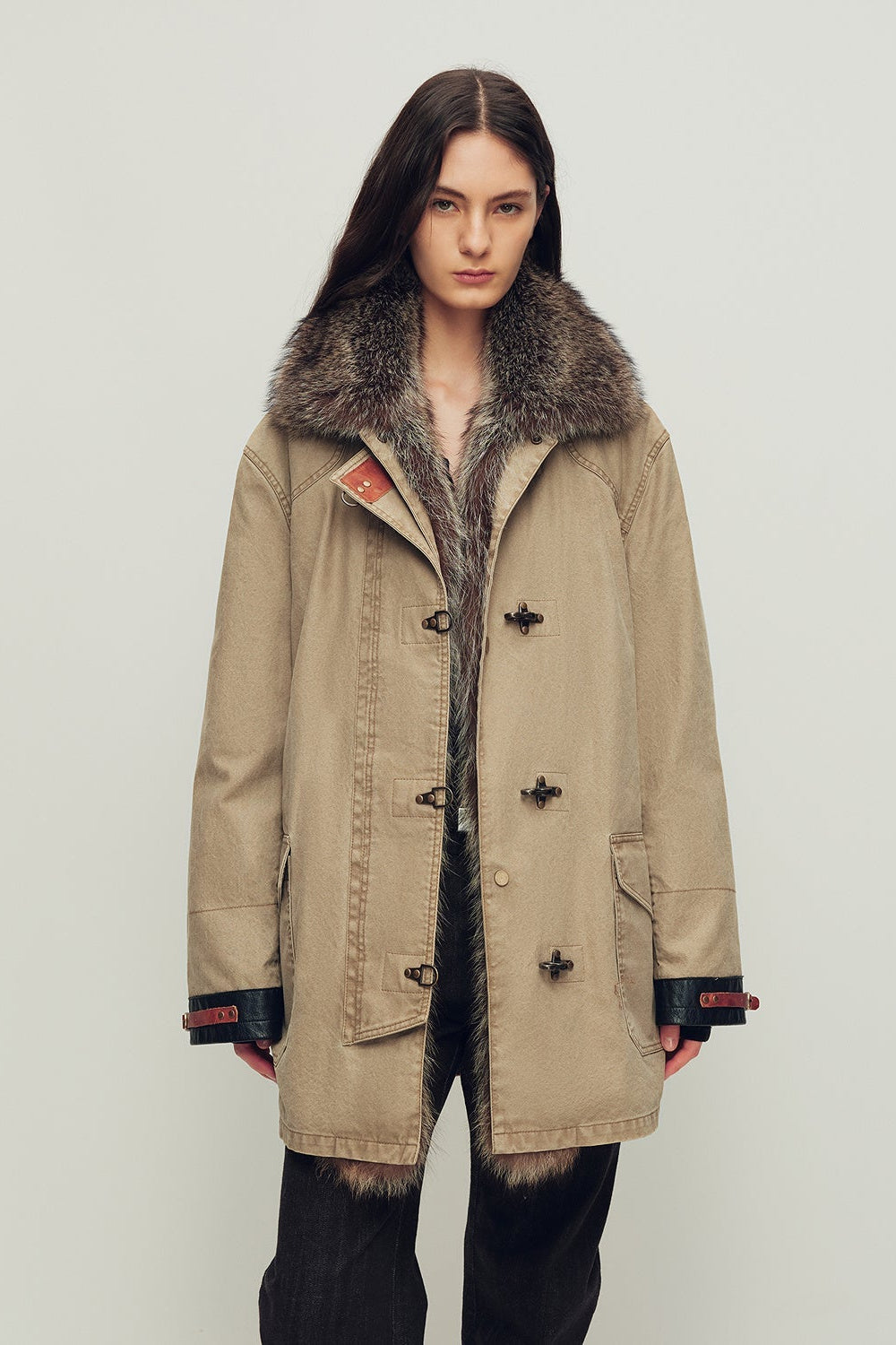 Firelady Women’s Parka with Real American Raccoon Fur Collar – Premium 90% White Goose Down Coat“Winter Street Lights”-0