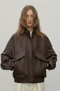 Fireladyfur Women's Genuine Sheep Leather Motorcycle Short Jacket "Loveless Muse"-0