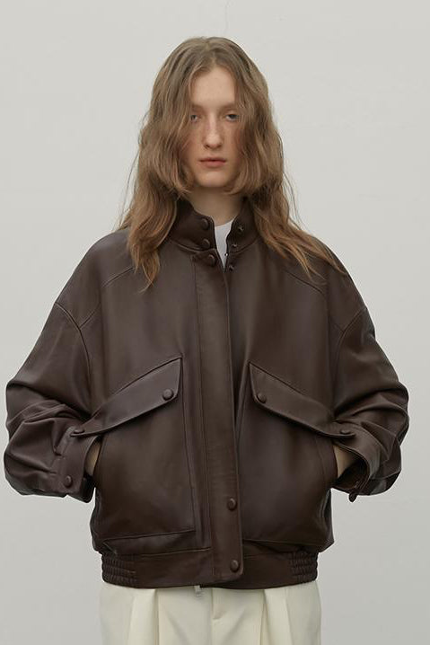 Fireladyfur Women's Genuine Sheep Leather Motorcycle Short Jacket "Loveless Muse"-0
