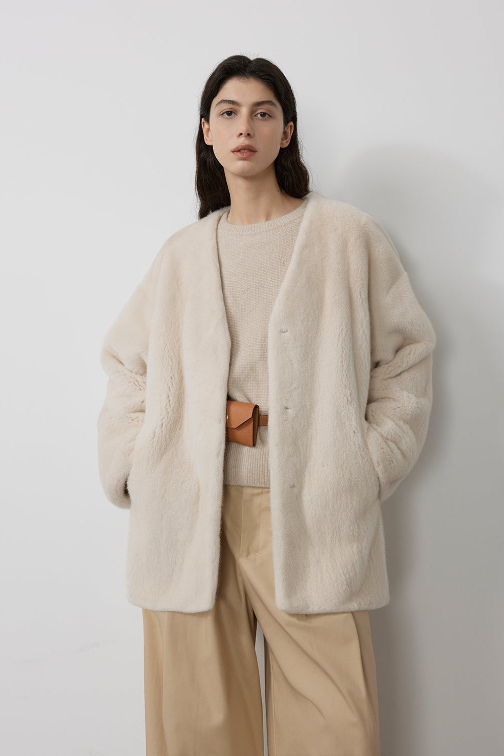 Swiss Snow Mink Velvet Fur Coat-1